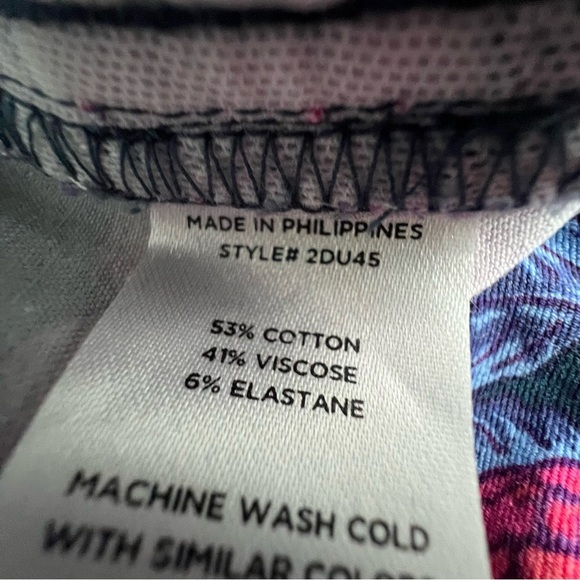 Soft Surroundings Della Ankle Zip Pants Jacobean Floral Size L 14/16 Pull On - Picture 8 of 14